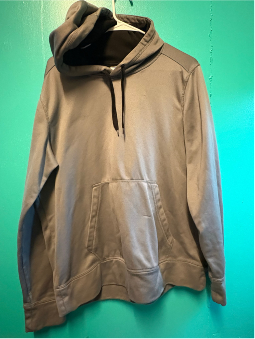 Men's Starter Hoodie Sweatshirt Grey Black Size M